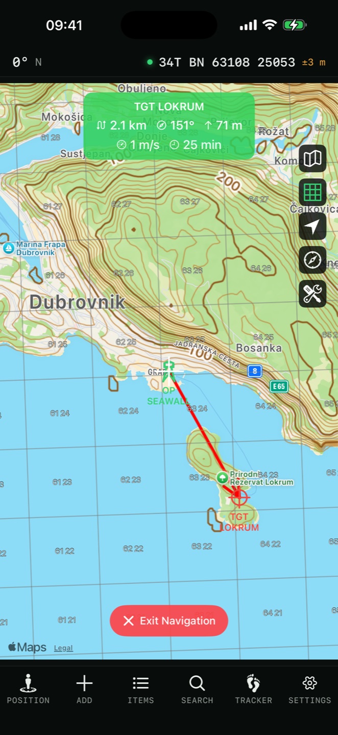 Route navigation view